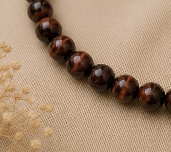 Natural Red Tiger's Eye Bracelet | 24 g Handmade Healing Crystal Bracelet | Protective Gemstone Jewelry - Image 4