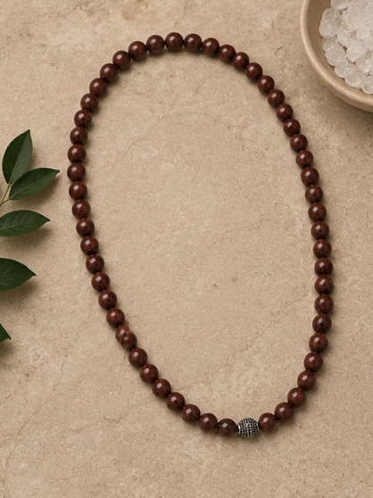 Natural Red Tiger's Eye Necklace | 45 Beads | 40 g Handmade Gemstone Necklace | Protective Crystal Jewelry - Image 2