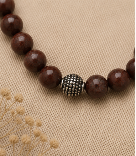 Natural Red Tiger's Eye Necklace | 45 Beads | 40 g Handmade Gemstone Necklace | Protective Crystal Jewelry - Image 4