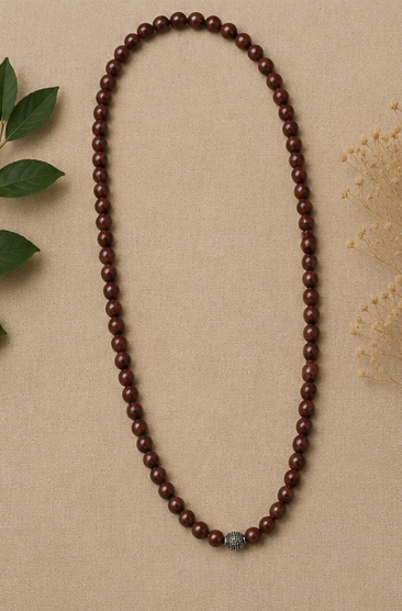 Natural Red Tiger's Eye Necklace | 45 Beads | 40 g Handmade Gemstone Necklace | Protective Crystal Jewelry - Image 5