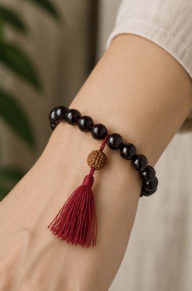 Natural Red Garnet Bracelet | 28 g Handmade Garnet Gemstone Bracelet | Healing Crystal Jewelry