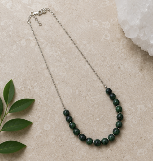 Natural Green Zoisite Necklace | 12 g Handmade Gemstone Necklace | Healing Crystal Jewelry - Image 2