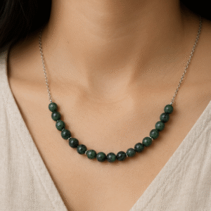 Natural Green Zoisite Necklace | 12 g Handmade Gemstone Necklace | Healing Crystal Jewelry