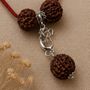 Natural 3 Rudraksha Mala | 13 g Handmade Spiritual Necklace | Sacred Prayer Jewelry