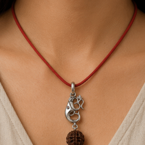 Natural Rudraksha Pendant | 4 g Handmade Spiritual Pendant Necklace | Sacred Devotional Jewelry