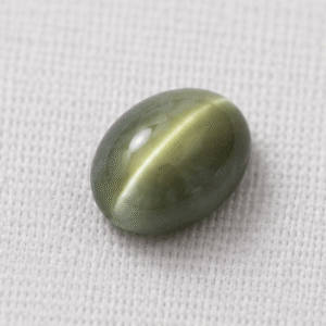 Natural Cat's Eye Quartz Gemstone | 3.62 Carats Greyish Green
