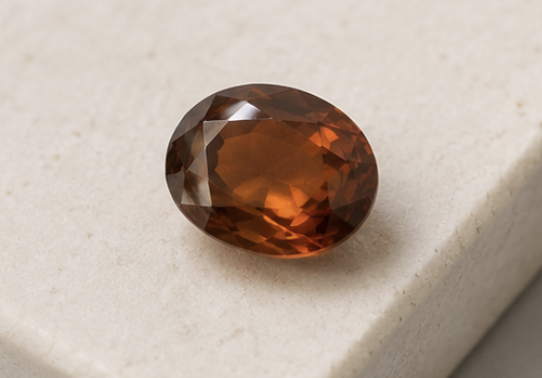 Natural Hessonite (Gomed) Gemstone | 6.14 Carats Brown