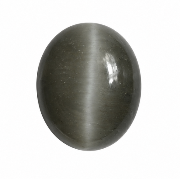 Natural Cat's Eye Quartz Gemstone | 3.51 Carats Grey - Image 5