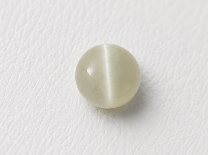 Natural Cat's Eye Quartz Gemstone | 4.41 Carats Grey