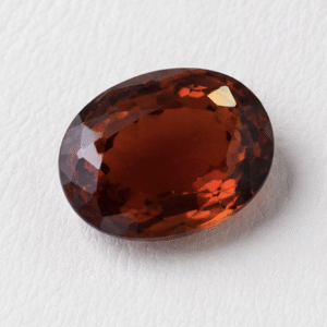 Natural Hessonite (Gomed) Gemstone – 6.10 Ct Certified Oval Mixed Cut Brown Garnet