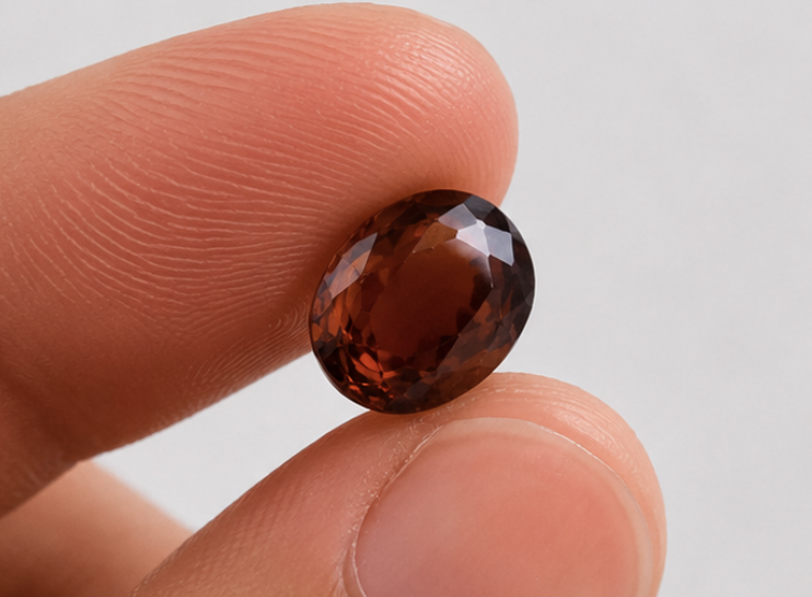 Natural Hessonite (Gomed) Gemstone | 5.46 Carats Brown - Image 3