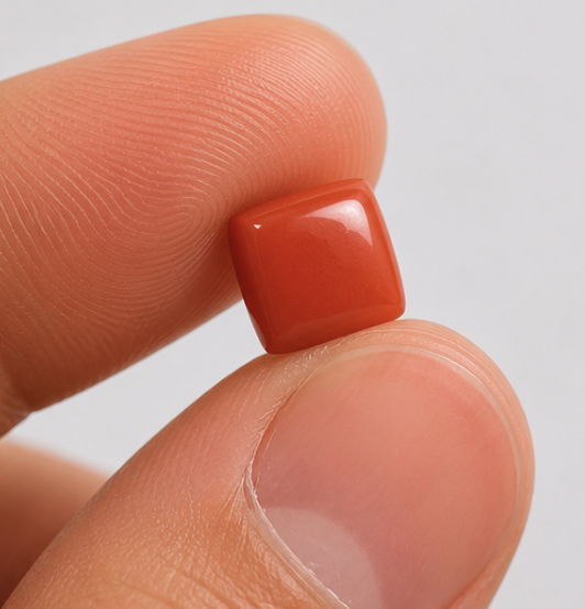 Natural Coral Gemstone | 2.86 Carats Orangish Red - Image 2