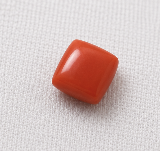 Natural Coral Gemstone | 2.86 Carats Orangish Red