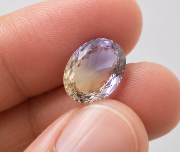 Natural Ametrine Gemstone | 3.06 Carats Purple-Yellow - Image 3