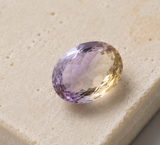 Natural Ametrine Gemstone | 3.06 Carats Purple-Yellow - Image 4