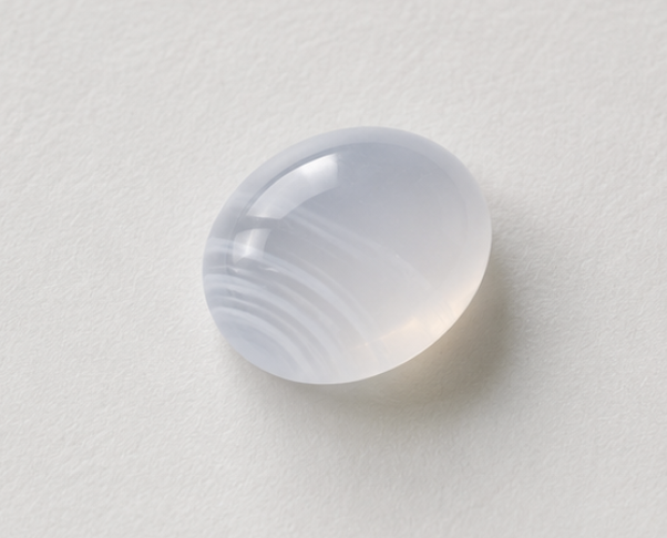 Natural White Chalcedony (Haqeeq) Gemstone | 7.07 Carats - Image 2