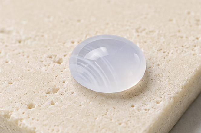 Natural White Chalcedony (Haqeeq) Gemstone | 7.07 Carats - Image 4