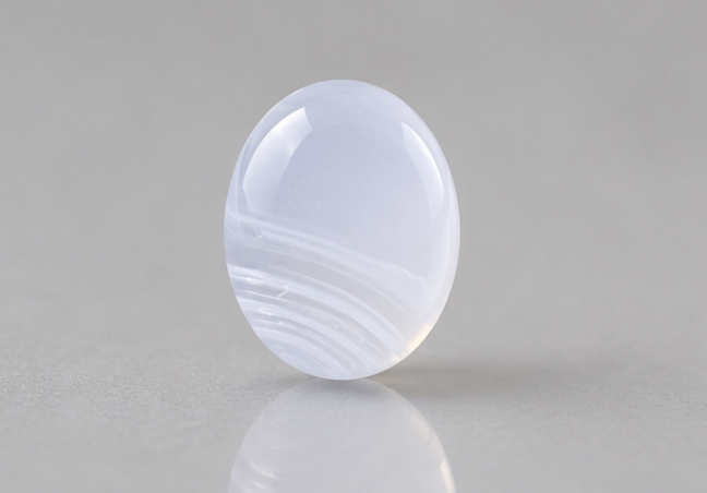 Natural White Chalcedony (Haqeeq) Gemstone | 7.07 Carats