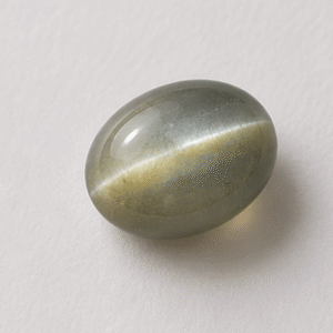 Natural Cat's Eye Quartz Gemstone | 4.32 Carats Greyish Green