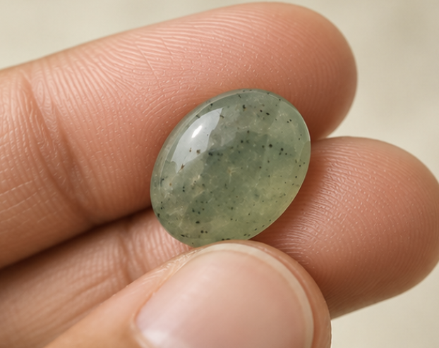 Natural Green Chalcedony (Haqeeq) Gemstone | 10.10 Carats - Image 3