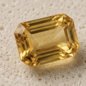 Natural Certified Citrine Gemstone – Octagonal Step Cut | 3.05 Carat Yellow Quartz