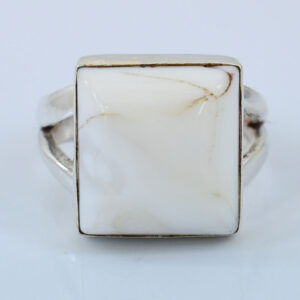 Natural Moonstone Gemstone Ring – 31.85 Ct Square Cabochon Healing Crystal Ring