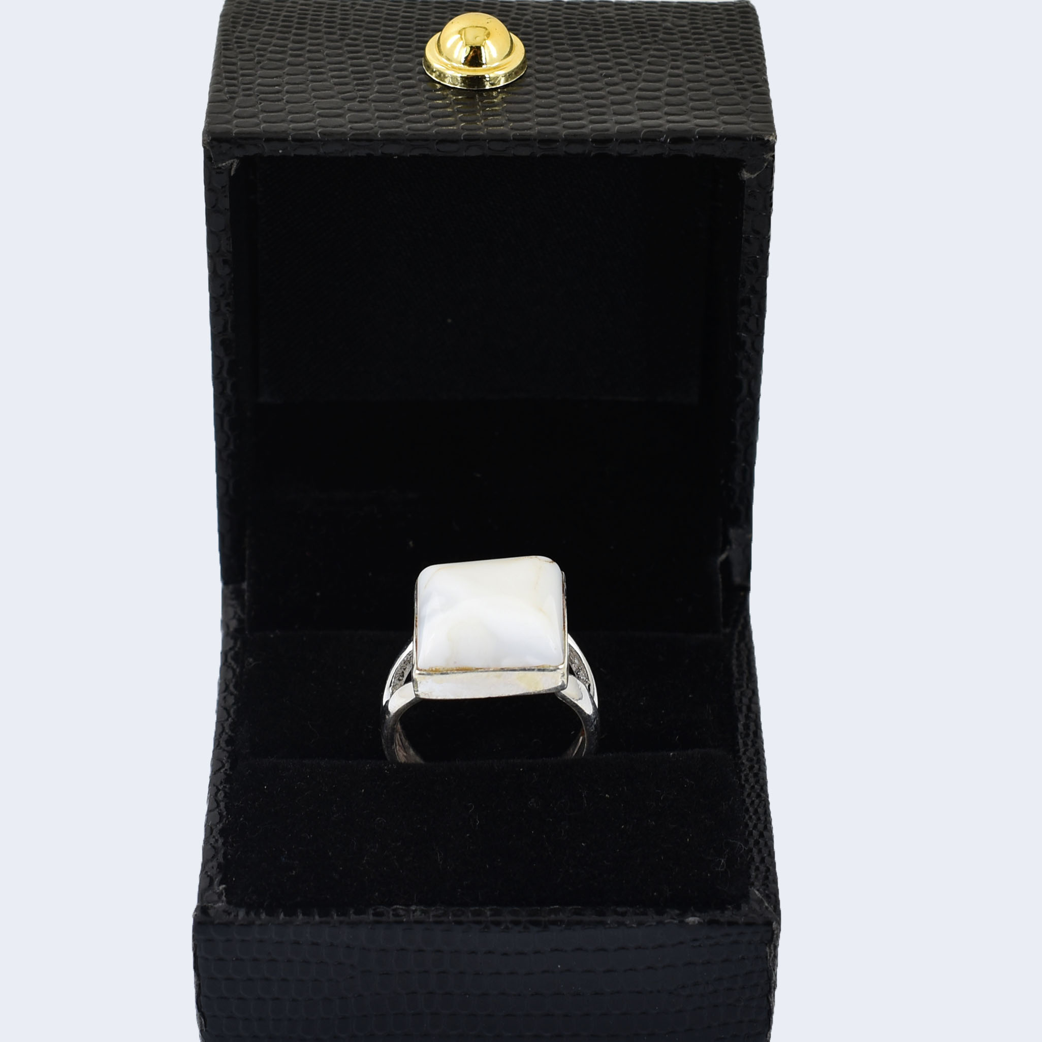 Natural Moonstone Gemstone Ring – 31.85 Ct Square Cabochon Healing Crystal Ring - Image 5