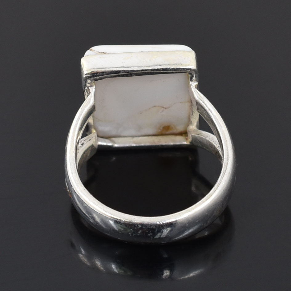 Natural Moonstone Gemstone Ring – 31.85 Ct Square Cabochon Healing Crystal Ring - Image 2