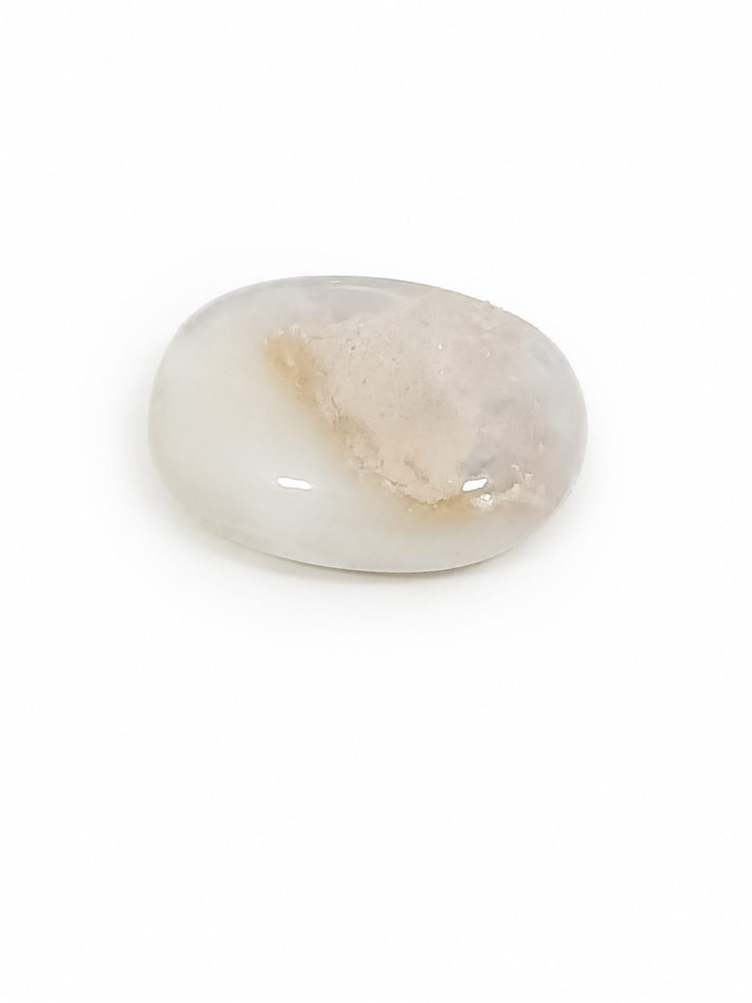 Natural White Opal 14.11 CTS – Certified Oval Cabochon Loose Gemstone - Image 4