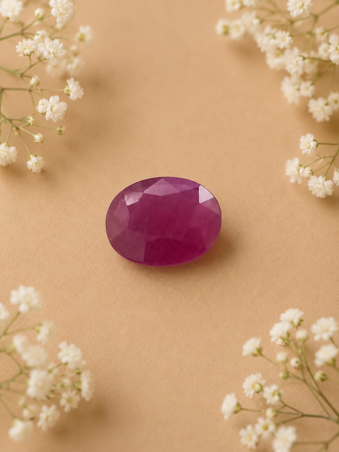 Premium 5.17 Cts Certified Natural Ruby (Manik) Oval Mixed Cut - Image 3