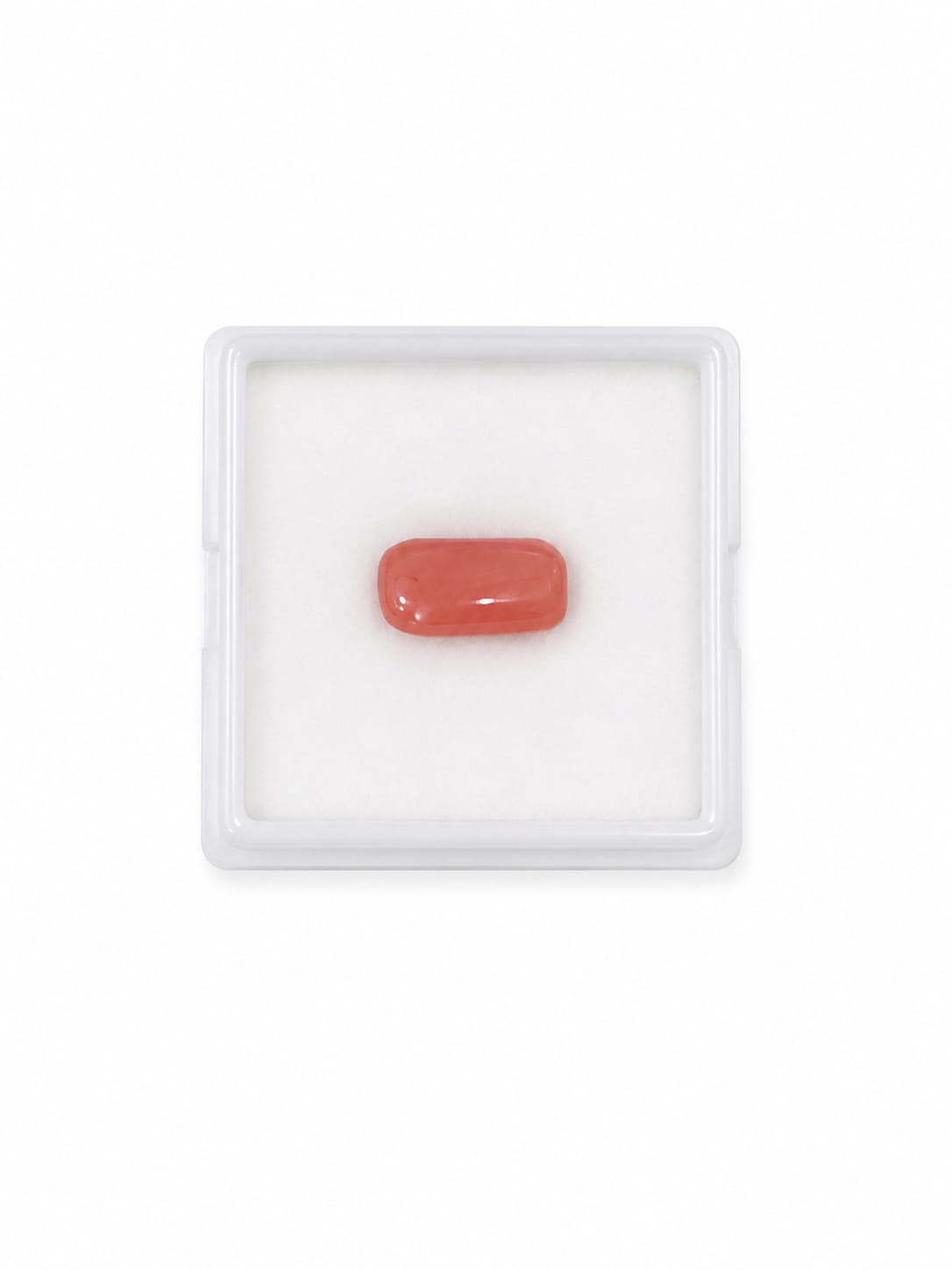 Natural Red Coral (Moonga) Gemstone – 3.31 Carat | Capsule Cabochon Cut - Image 3