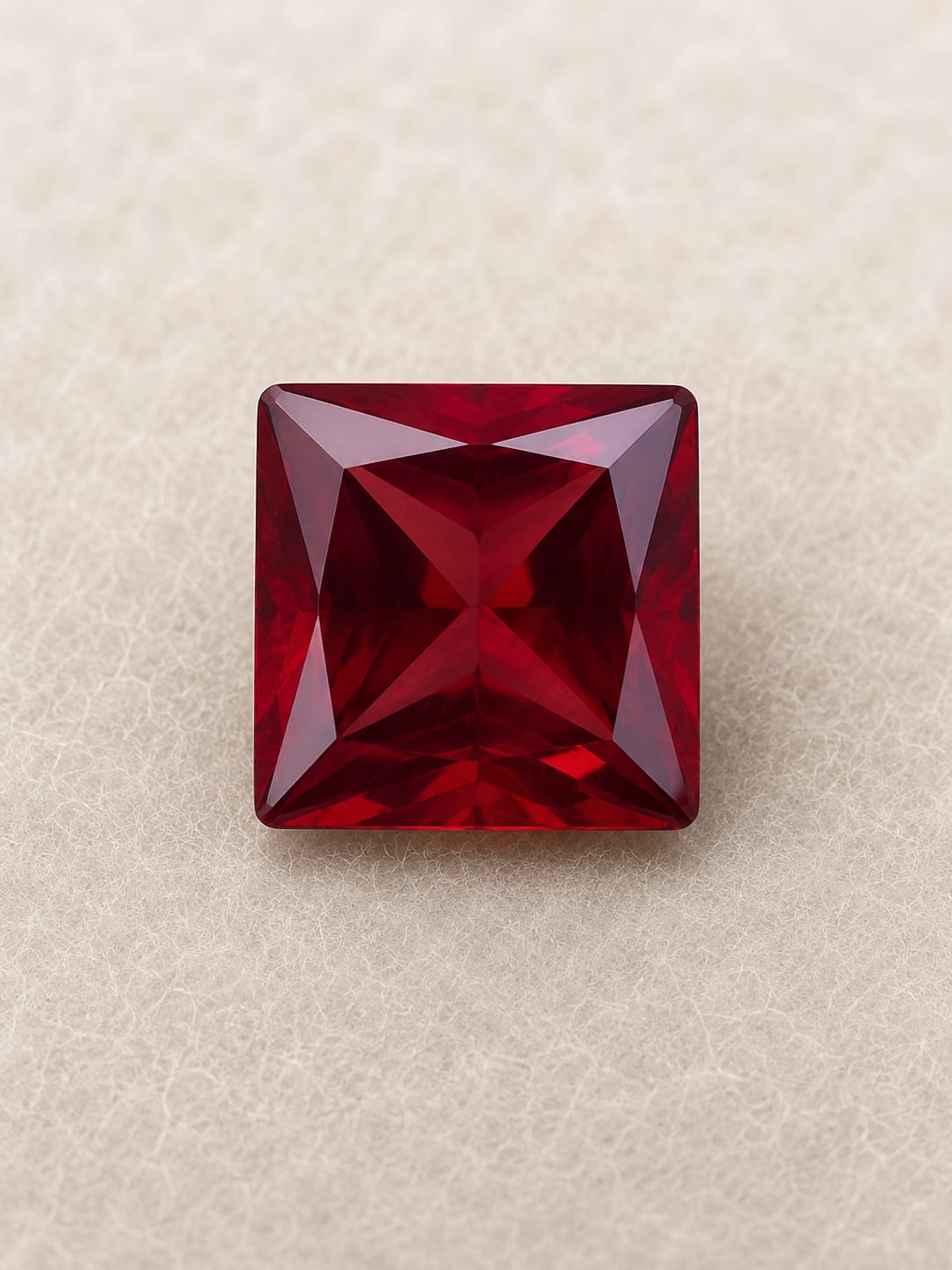Natural Red Zircon Square Princess Cut Loose Gemstone – 6.70 CT - Image 6