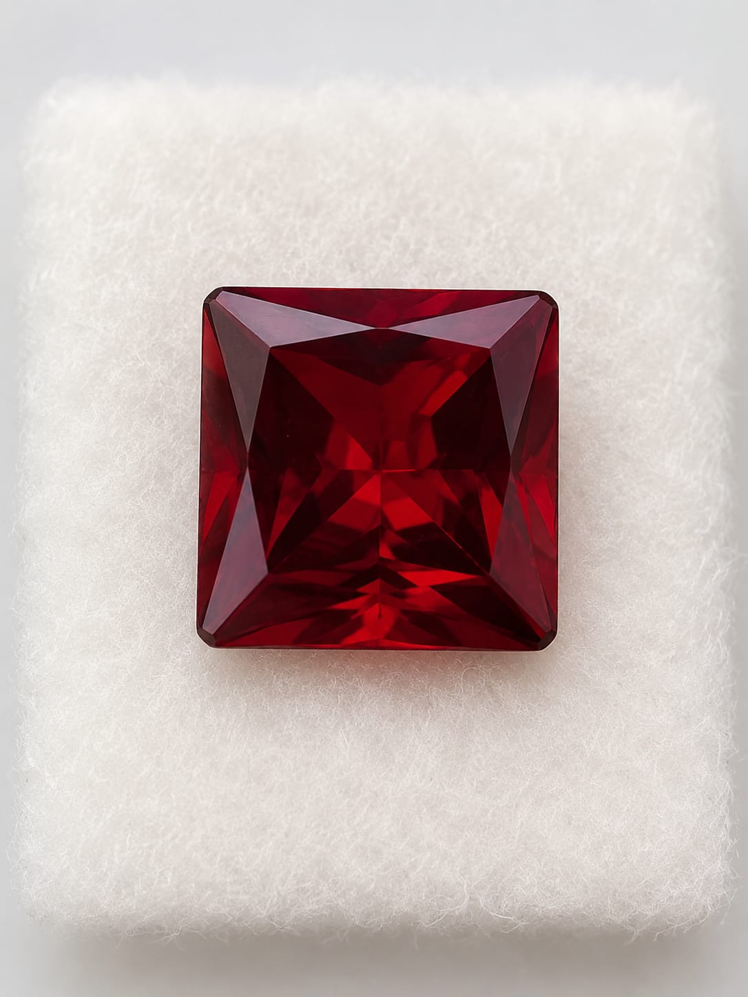 Natural Red Zircon Square Princess Cut Loose Gemstone – 6.70 CT - Image 4