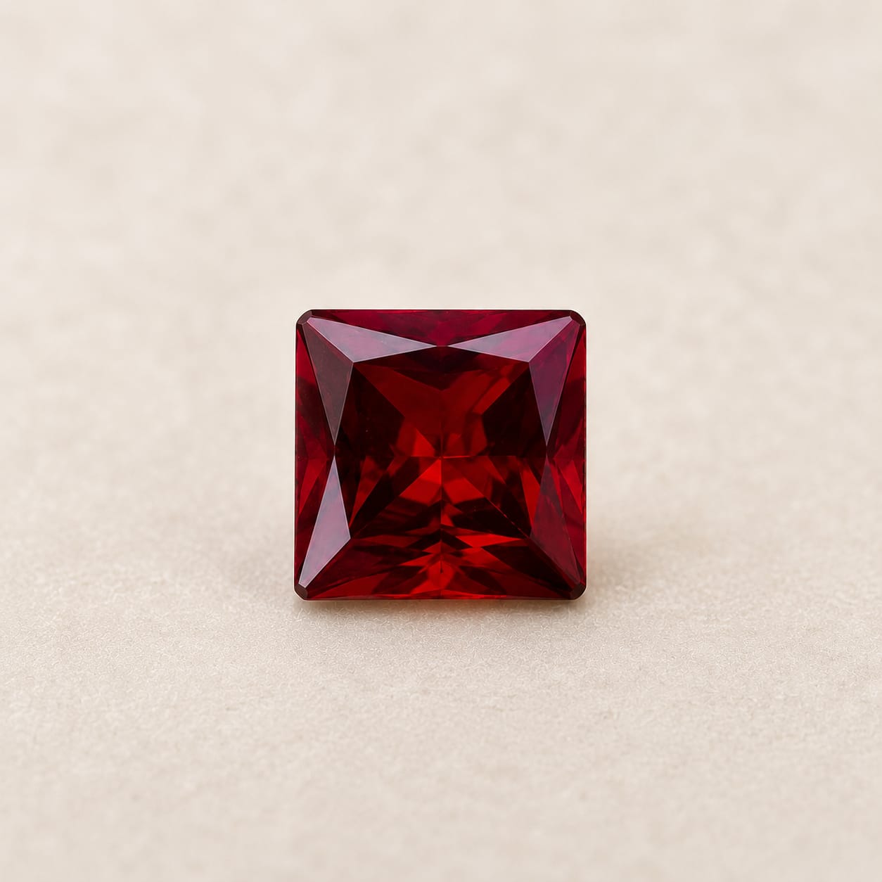 Natural Red Zircon Square Princess Cut Loose Gemstone – 6.70 CT - Image 5