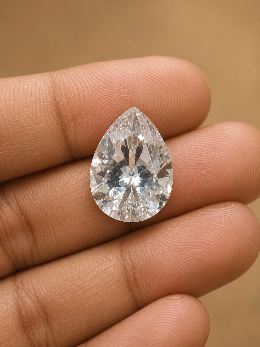 Natural White Zircon Pear Cut Loose Gemstone – 7.40 CT. - Image 3