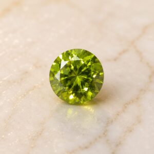Natural Green Zircon Gemstone – Oval Cut | 2.85 CT | Certified Loose Gemstone