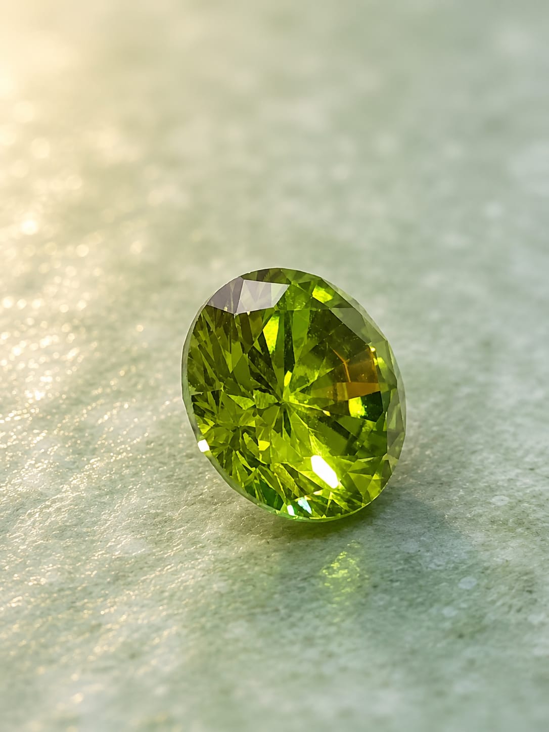 Natural Green Zircon Gemstone – Oval Cut | 2.85 CT | Certified Loose Gemstone - Image 4
