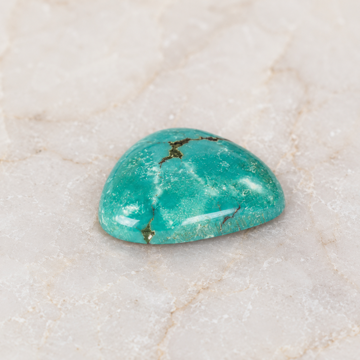 Premium 16.64 Cts Certified Natural Turquoise (Firoza) Trillion Cabochon