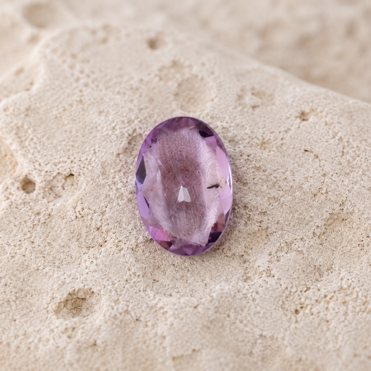 Natural Amethyst (Jamunia) Oval Cut Gemstone | Certified Purple Quartz for Astrology & Jewelry - Image 4