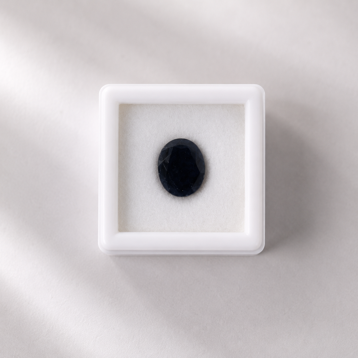 Natural Blue Sapphire (Neelam) Oval Cut Certified Gemstone