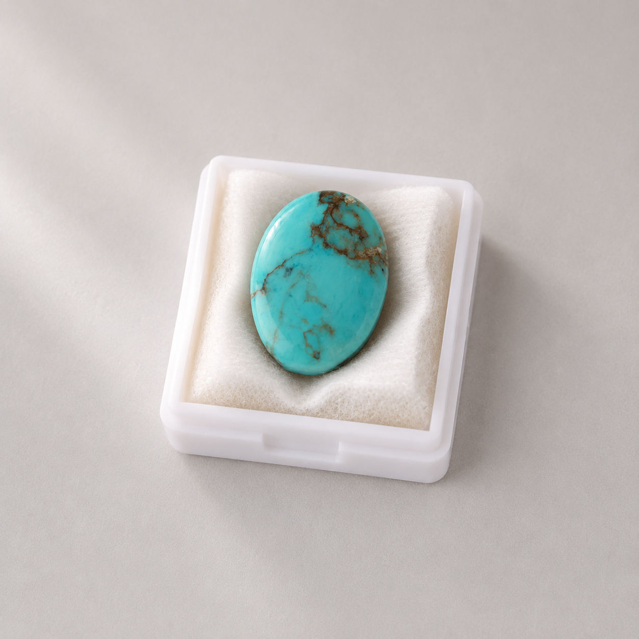 Natural Turquoise (Firoza) Gemstone – Premium Oval Cabochon | Certified Healing & Astrological Stone - Image 4