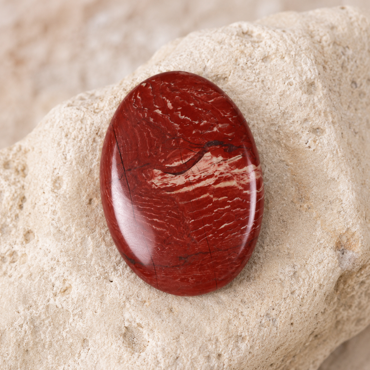 Natural Red Jasper Cabochon | Premium Polished Loose Gemstone | Healing Crystal for Jewelry & Meditation - Image 2