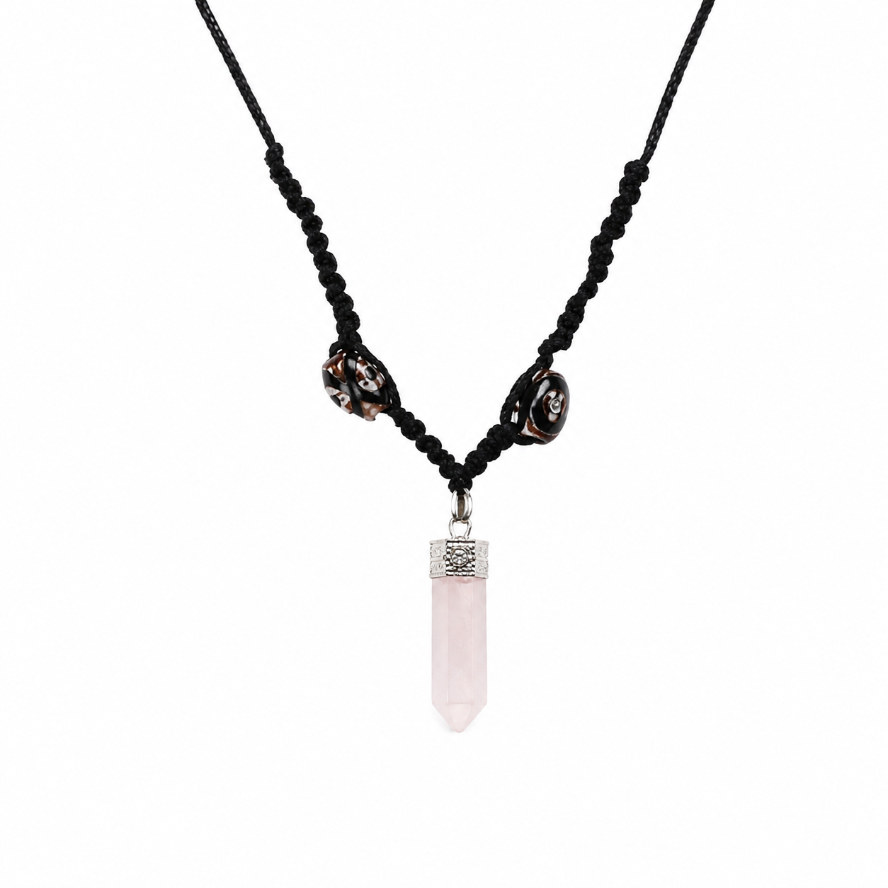 Premium Natural Rose Quartz Crystal Point Pendant Necklace - Image 5
