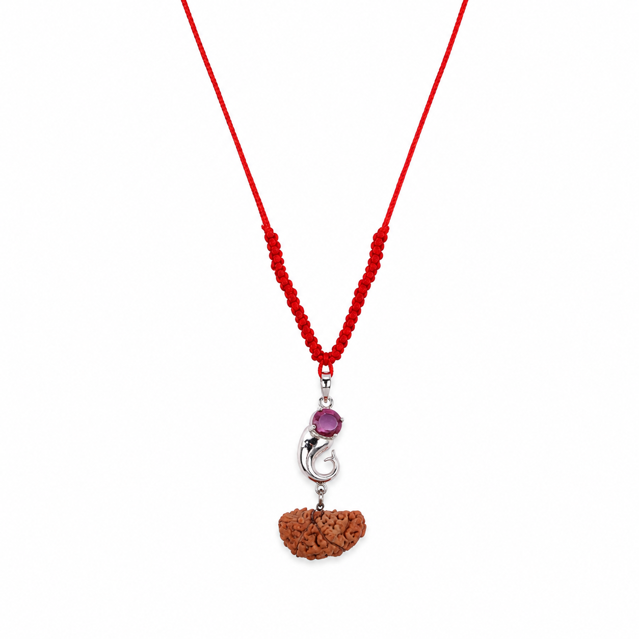 Natural 8 Mukhi Rudraksha Pendant Necklace | Sacred Red Thread | Original Rudraksh - Image 5