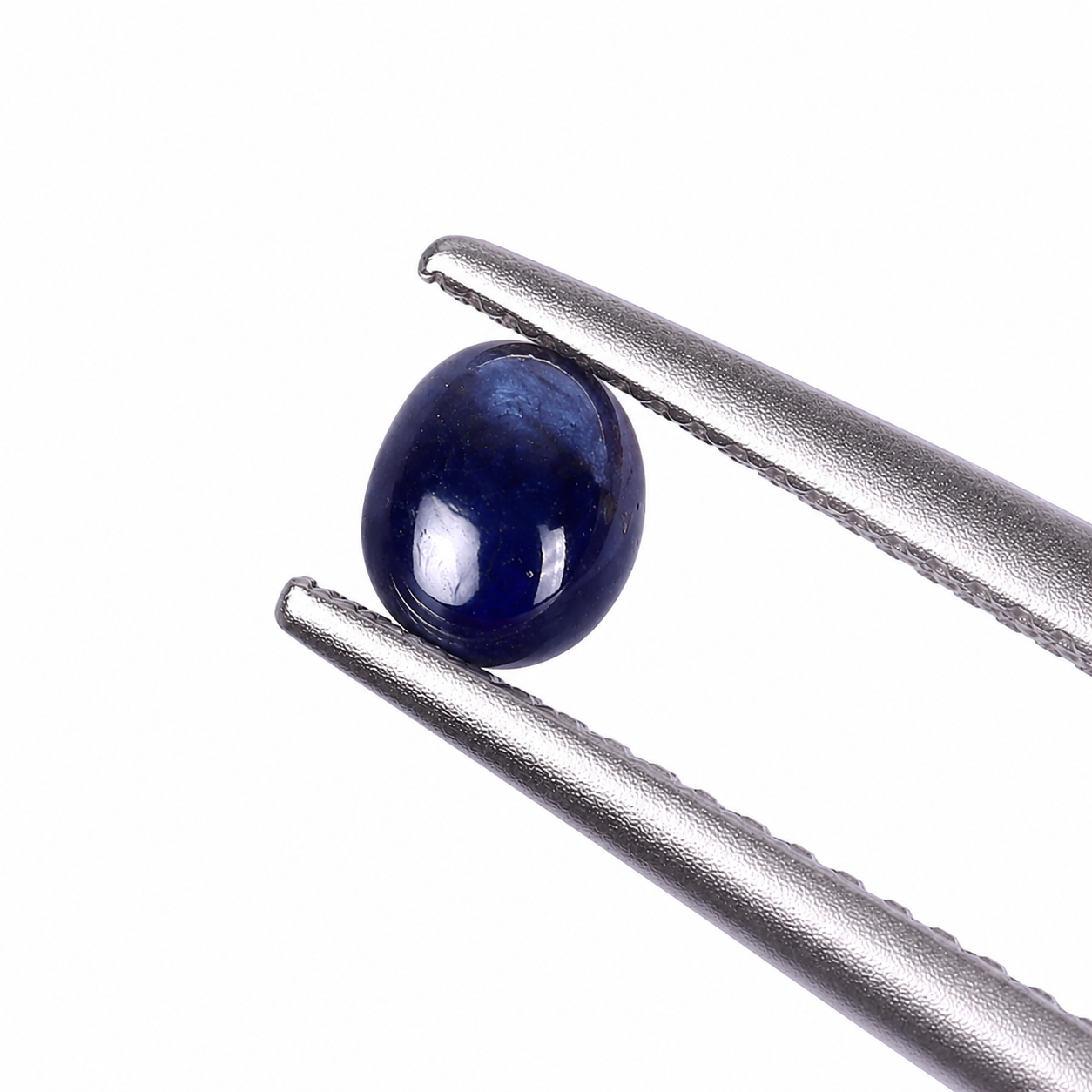 Natural Blue Sapphire (Neelam) Certified Oval Cabochon Loose Gemstone – 5.59 Carat - Image 3