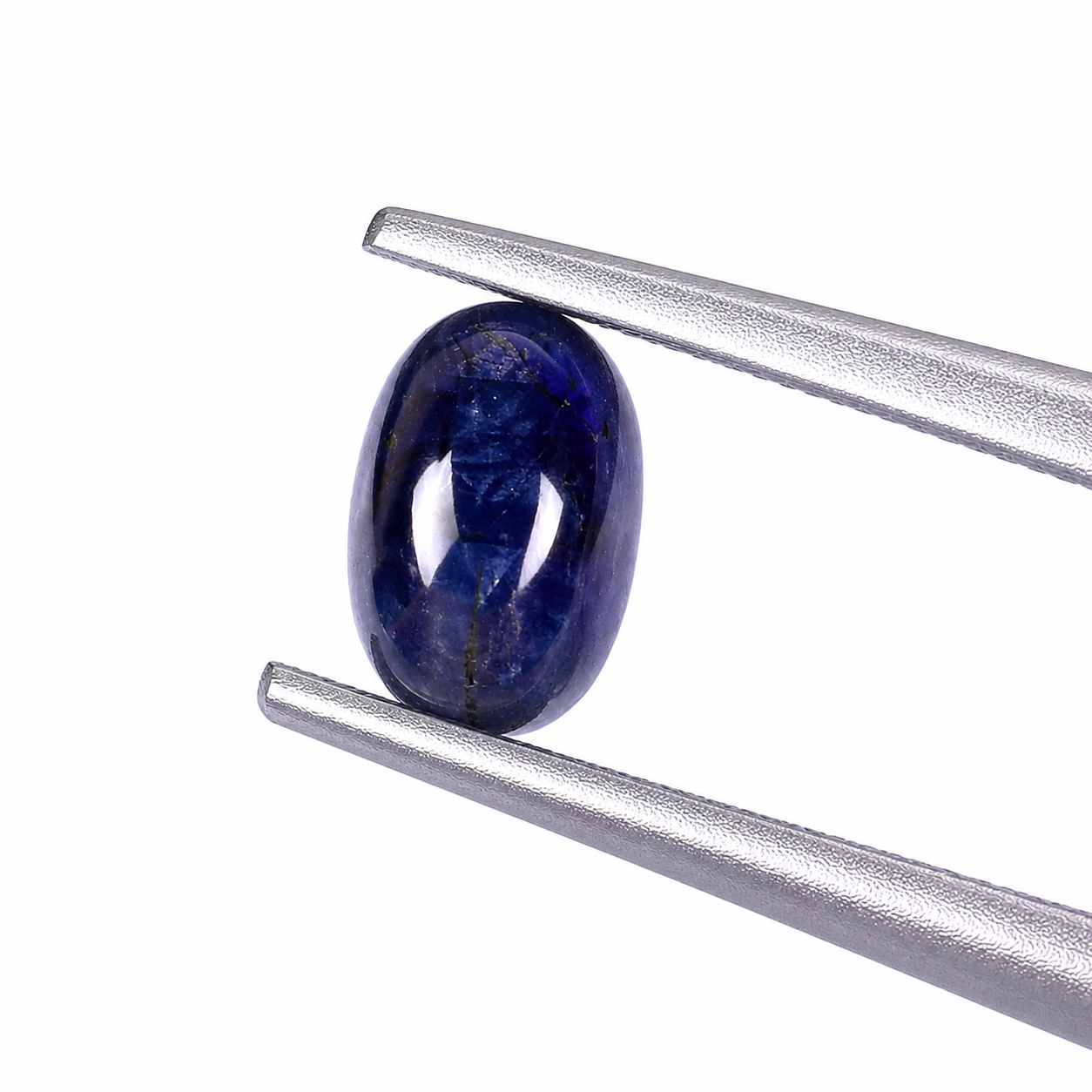 Premium 9.68 Cts Certified Natural Blue Sapphire (Neelam) Oval Cabochon