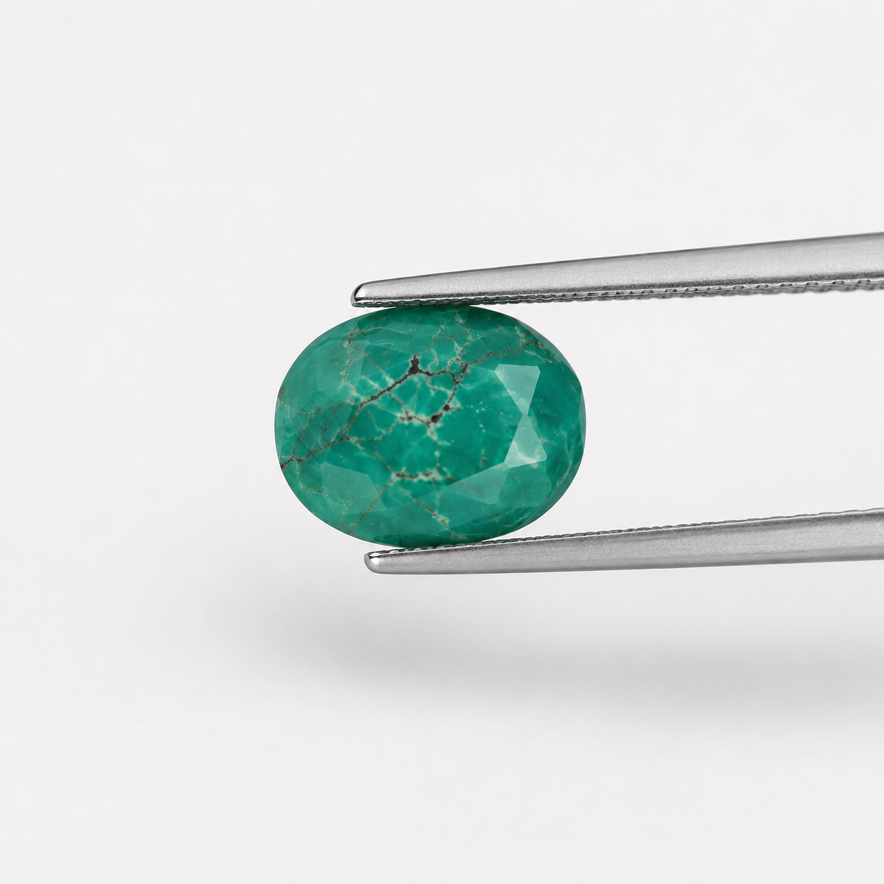 Premium 9.04 Cts Certified Natural Turquoise (Firoza) Oval Facetted