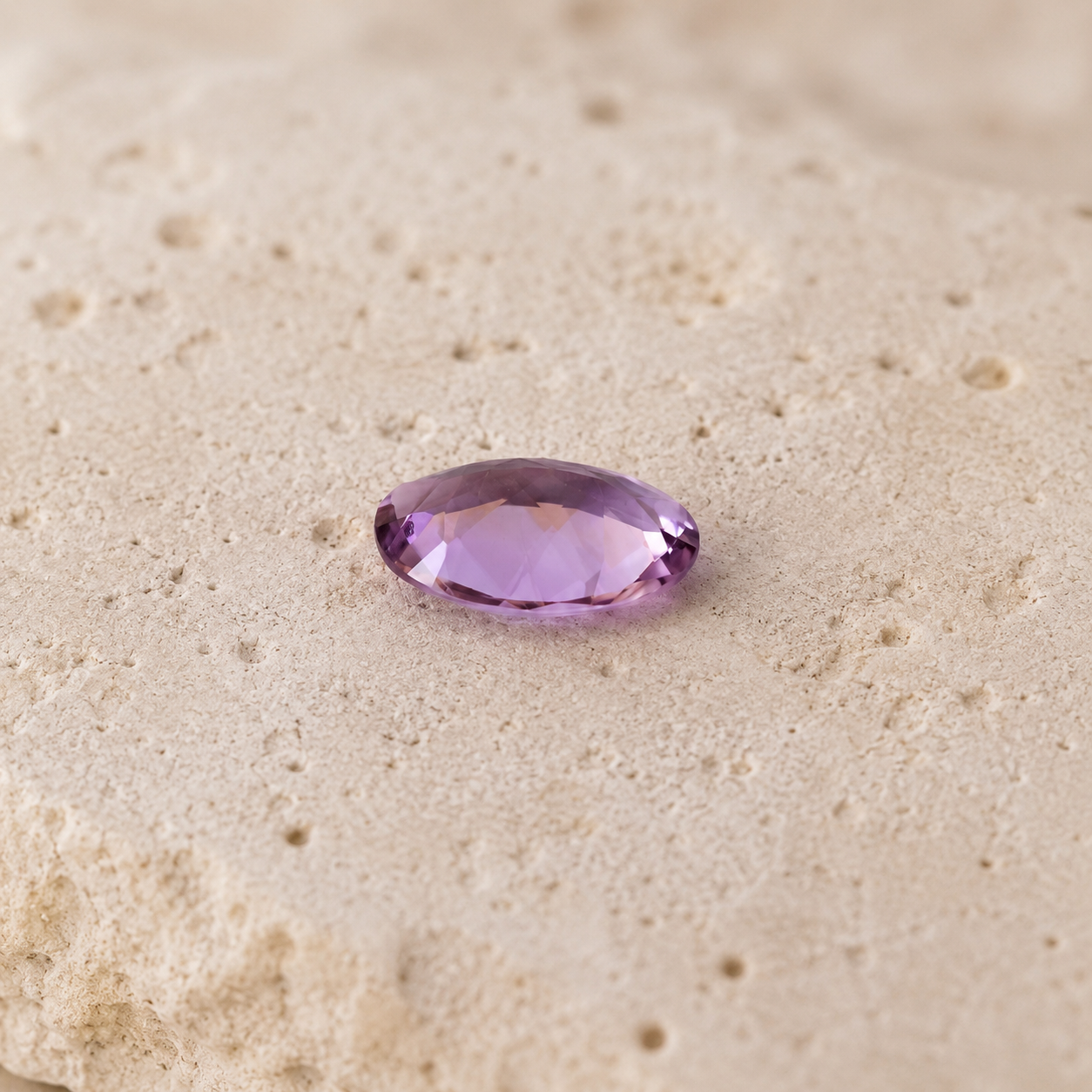 Natural Amethyst (Jamunia) Oval Cut Gemstone | Certified Purple Quartz for Astrology & Jewelry - Image 3