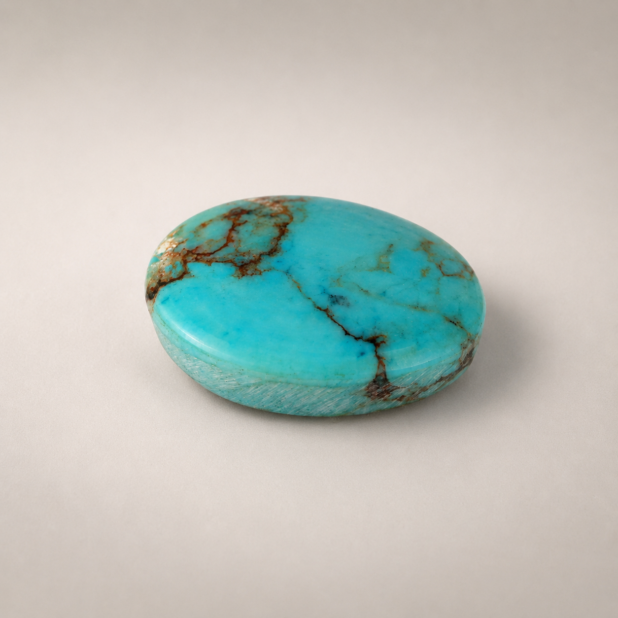 Natural Turquoise (Firoza) Gemstone – Premium Oval Cabochon | Certified Healing & Astrological Stone - Image 3