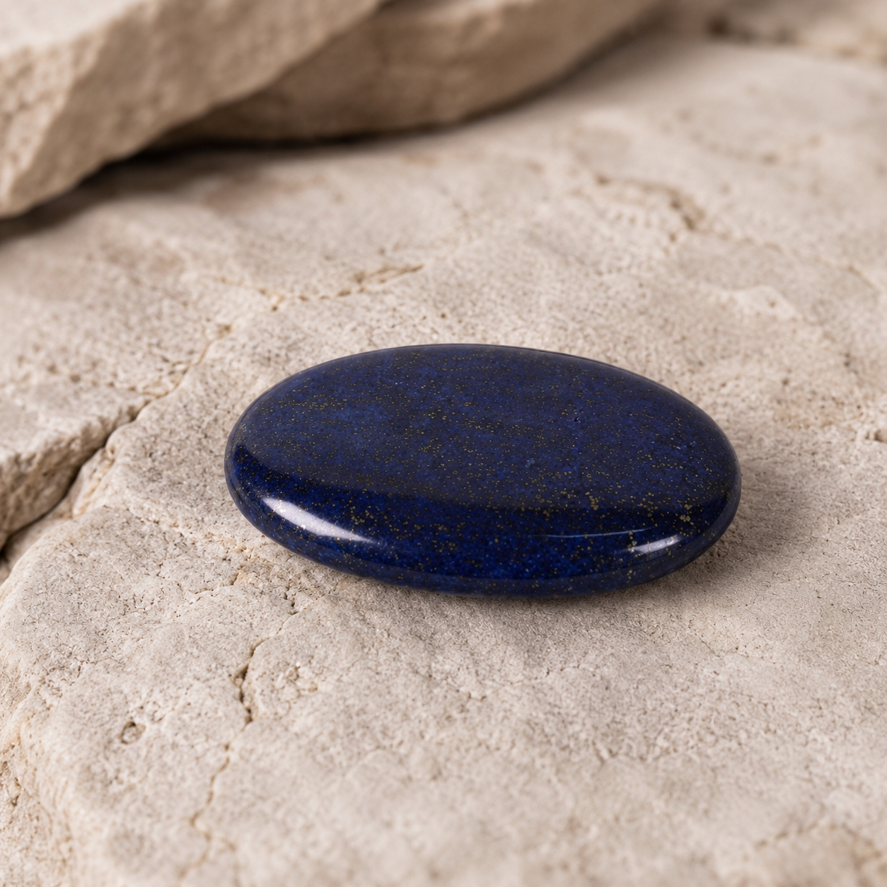 Natural Lapis Lazuli Gemstone – Premium Oval Cabochon | Certified Healing & Astrological Stone - Image 3